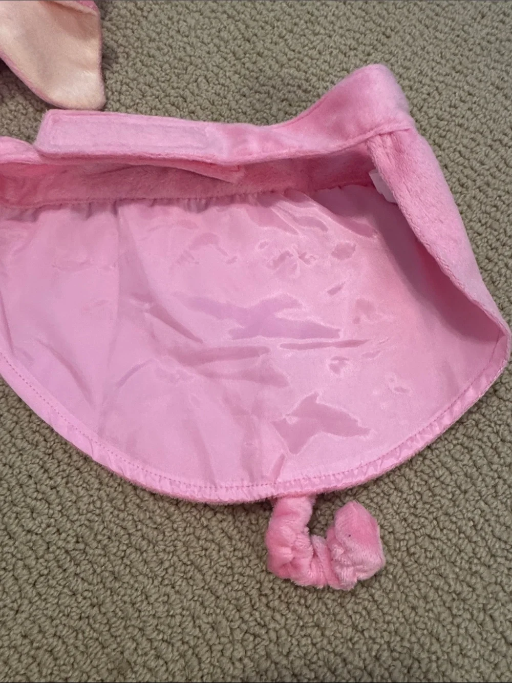 Plush Pink Pig Costume Cape and Hat for Dogs - Cute Pet Dress-Up - M/L